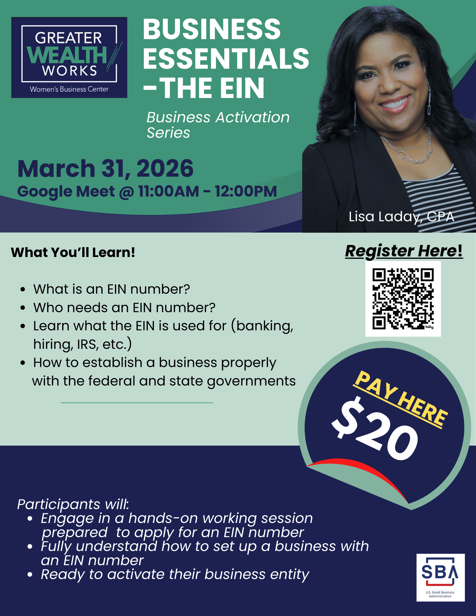 Business Essentials - The EIN LGreen - March 31st with QR