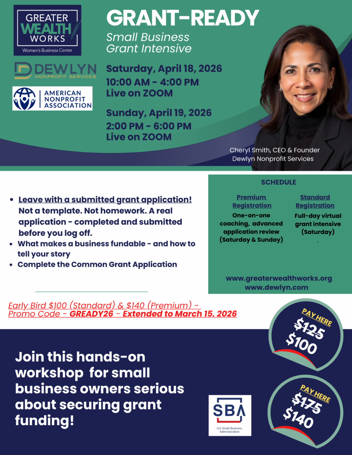 Grant-Ready Workshop Flyer - March 13th - 3 Bullets